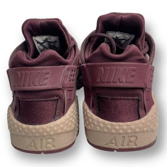 Nike Air Huarache Run Burgundy Crush Suede Sneakers BV1170-600 Women’s Size 11 - Picture 8 of 10